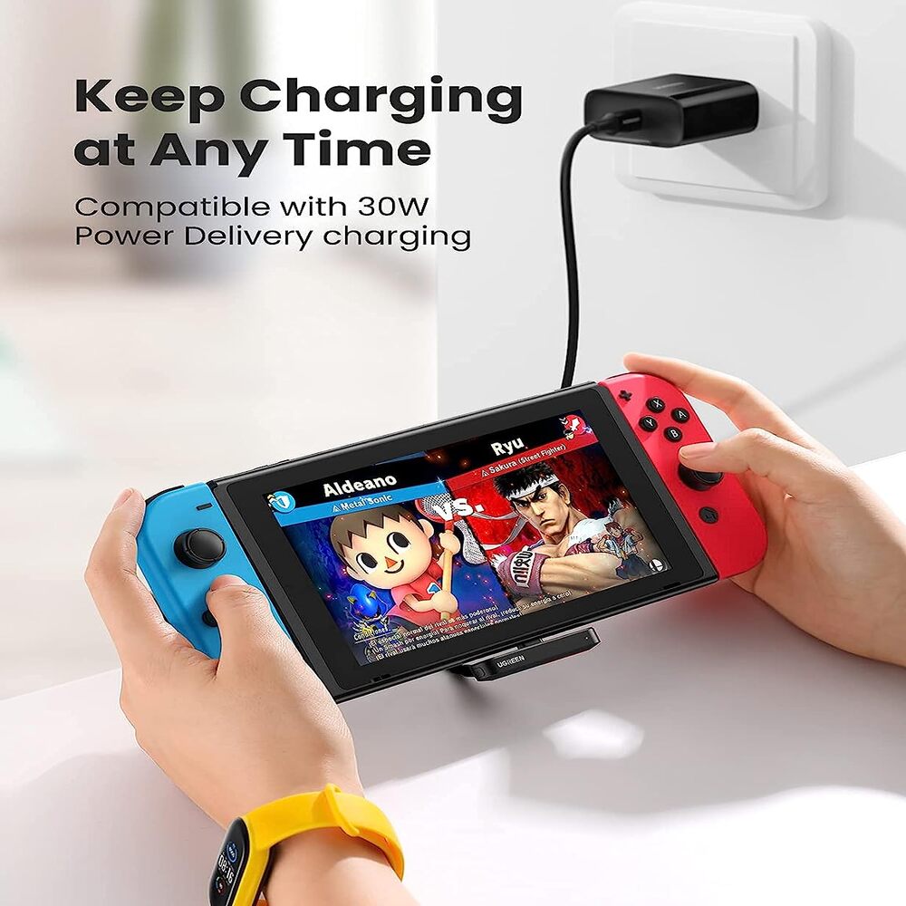 UGREEN Bluetooth 5.0 USB-C Transmitter Wireless Audio Adapter Switch Steam Deck PS5 PS4 aptX Low Latency Dual Link 80894 Ugreen