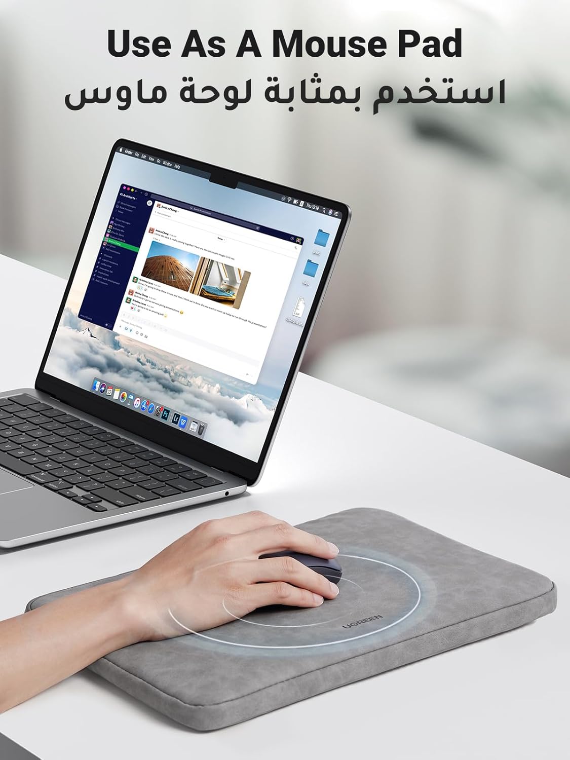 UGREEN Laptop Sleeve 13-13.9'' Shockproof and Waterproof Leather Laptop Case Portable Notebook Sleeve 13 Inch Notebook Protective Case Cover Fit for MacBook Pro Lenovo IdeaPad ThinkPad Dell Latitude