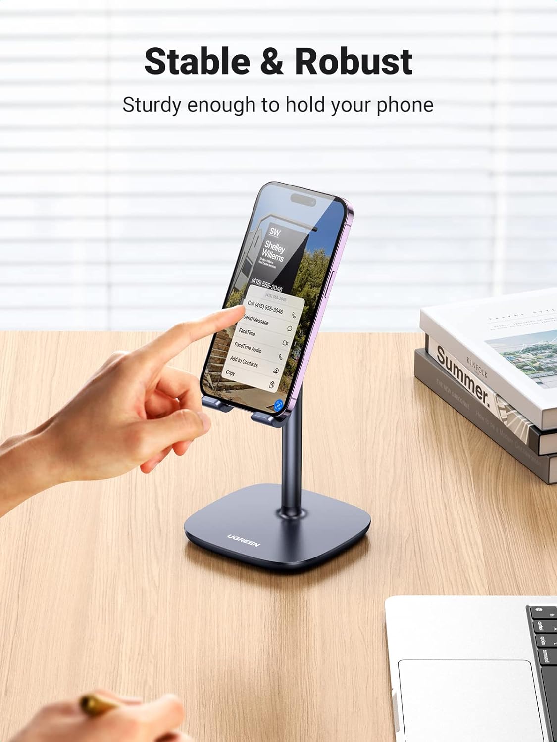 UGREEN Adjustable Phone Stand Multi-Angle Desk Stand 4-7.9 Inch iPhone 15 Pro 14 13 12 Samsung Galaxy S23 Cell Phone 60324 Ugreen