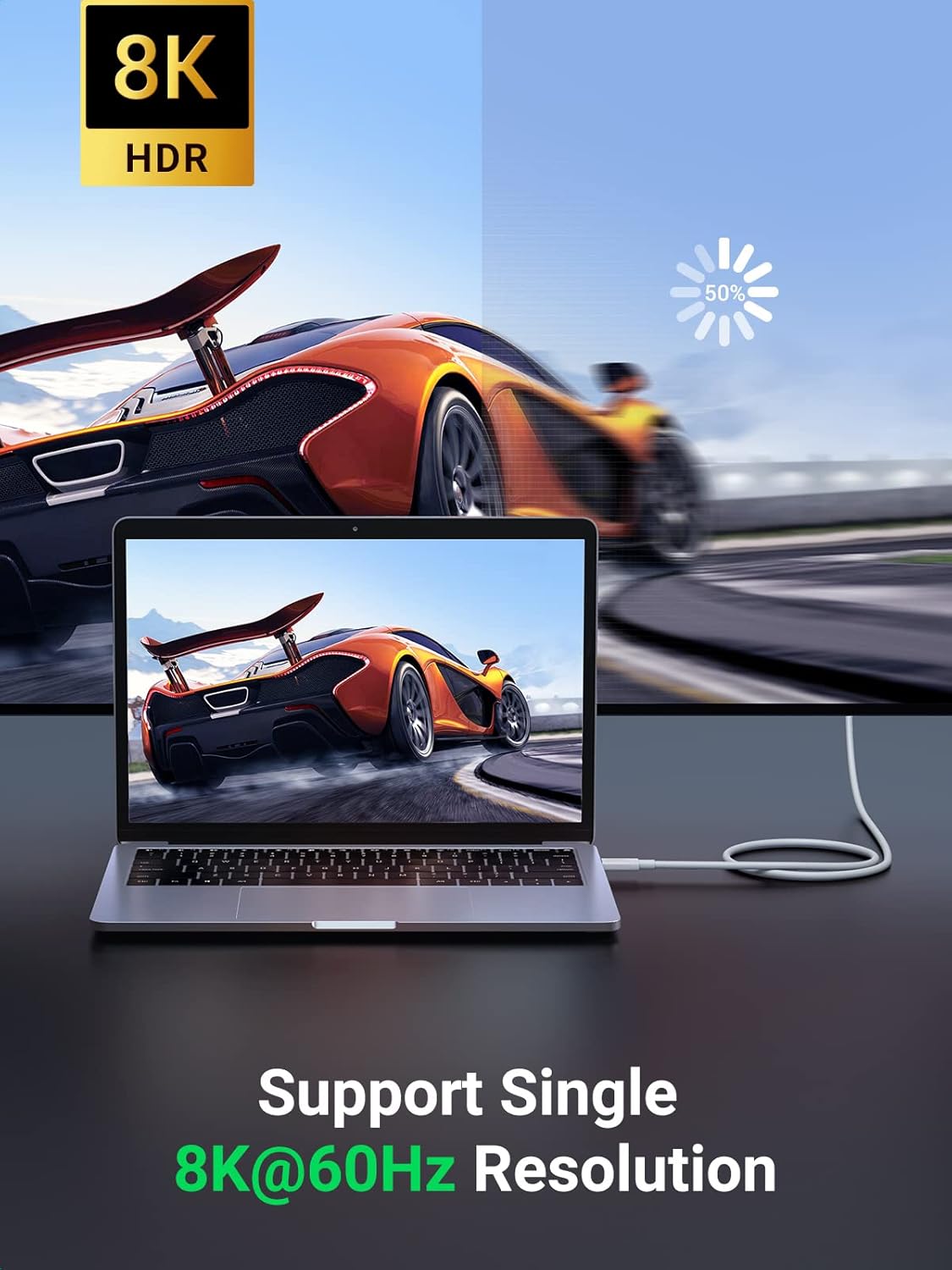 UGREEN USB 4.0 Cable 0.8M 100W USB C to USB C 40Gbps Data Transfer 8K Video PD Fast Charging MacBook iPad Dell XPS (40113) Ugreen