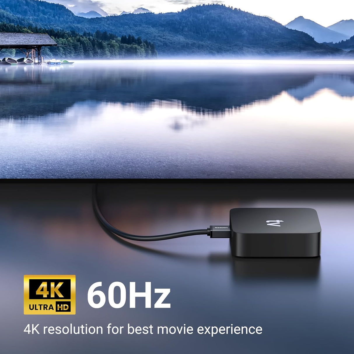 UGREEN HDMI Cable 2M High Speed Ethernet 90 Degree Right Angle Male to Male 4K 60Hz UHD HDR TV Monitor PS5 Xbox (10173) Ugreen