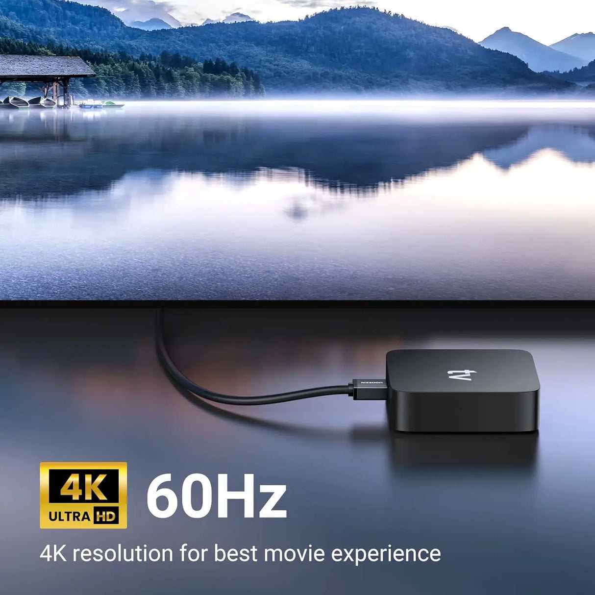 UGREEN HDMI Cable 2M High Speed Ethernet 90 Degree Right Angle Male to Male 4K 60Hz UHD HDR TV Monitor PS5 Xbox (10173) Ugreen