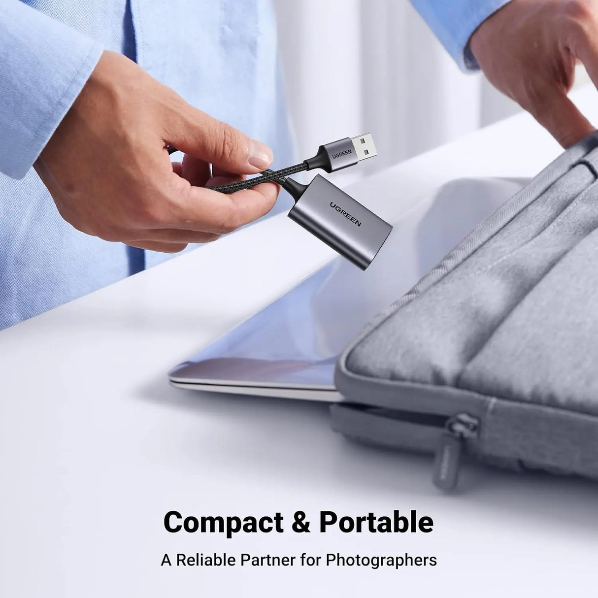 UGREEN USB 3.0 Card Reader 2-in-1 SD TF Micro SD SDHC SDXC MMC Aluminum Case Memory Card Reader PC Laptop 80887 Ugreen
