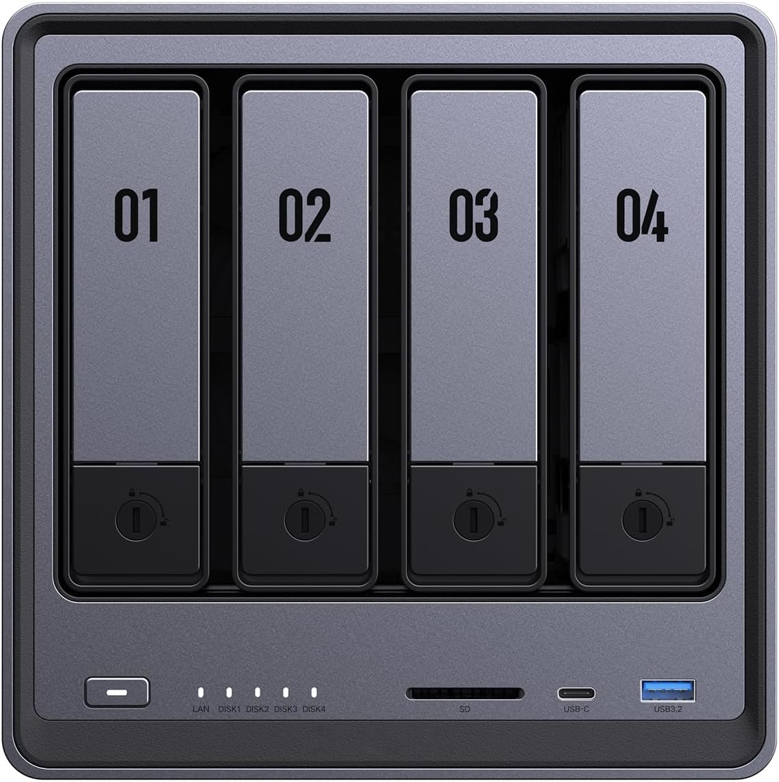 UGREEN NASync DXP4800 4-Bay Desktop NAS Intel N100 Quad-Core 8GB DDR5 32G eMMC 2.5GbE M.2 NVMe 4K HDMI Diskless (25372B) Ugreen