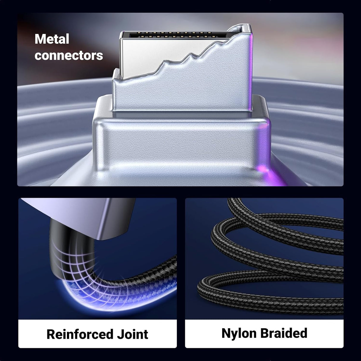 UGREEN DisplayPort Cable 2.1 1M 3.3ft VESA Certified DP2.0 40Gbps 16K 30Hz 8K 240Hz 4K HDR HDCP FreeSync G-Sync (15383) Ugreen