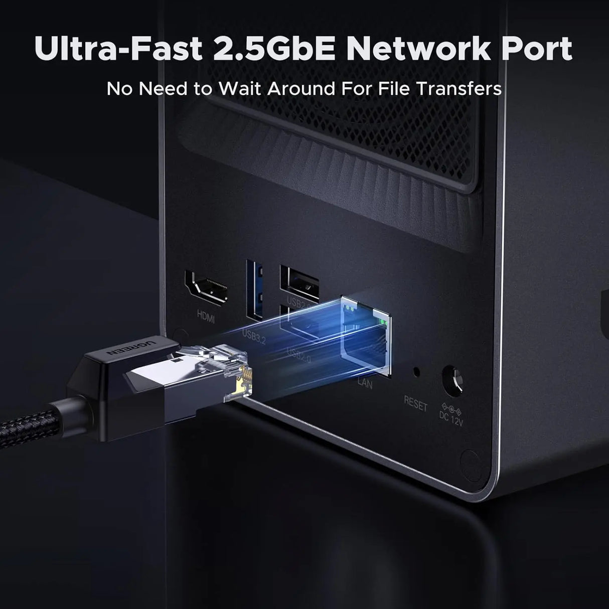 UGREEN DXP2800 Network Attached Storage 2-Bay SATA Intel X86 12th Gen N Series 4 Core 8GB DDR5 2.5GbE 32GB eMMC (25369) Ugreen