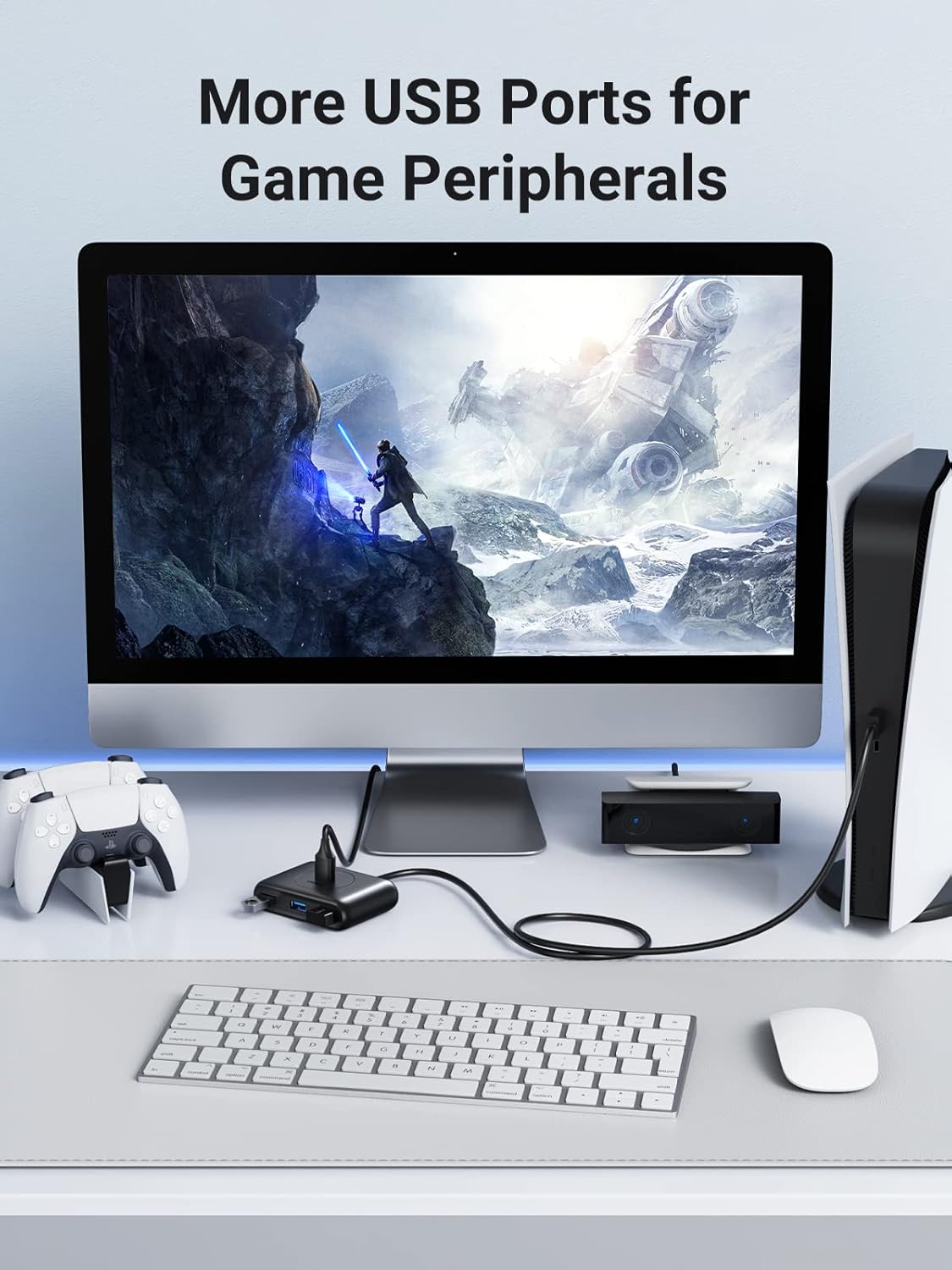 UGREEN 4-Port USB 3.0 Hub Super Speed MacBook MacBook Air Mac Mini Microsoft Surface Ultrabook 30 Inch Cable USB Hub (20291) Ugreen