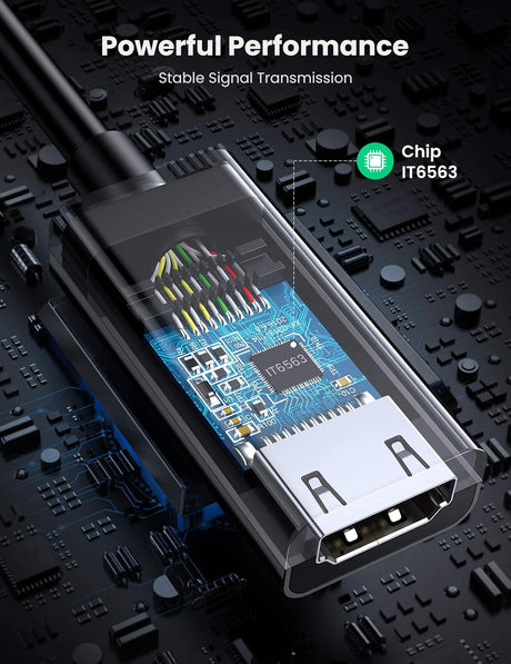 UGREEN 25cm DisplayPort to HDMI Converter Cable 4K 60Hz Video Adapter Computer Monitor Projector HDTV Display 70694 Ugreen