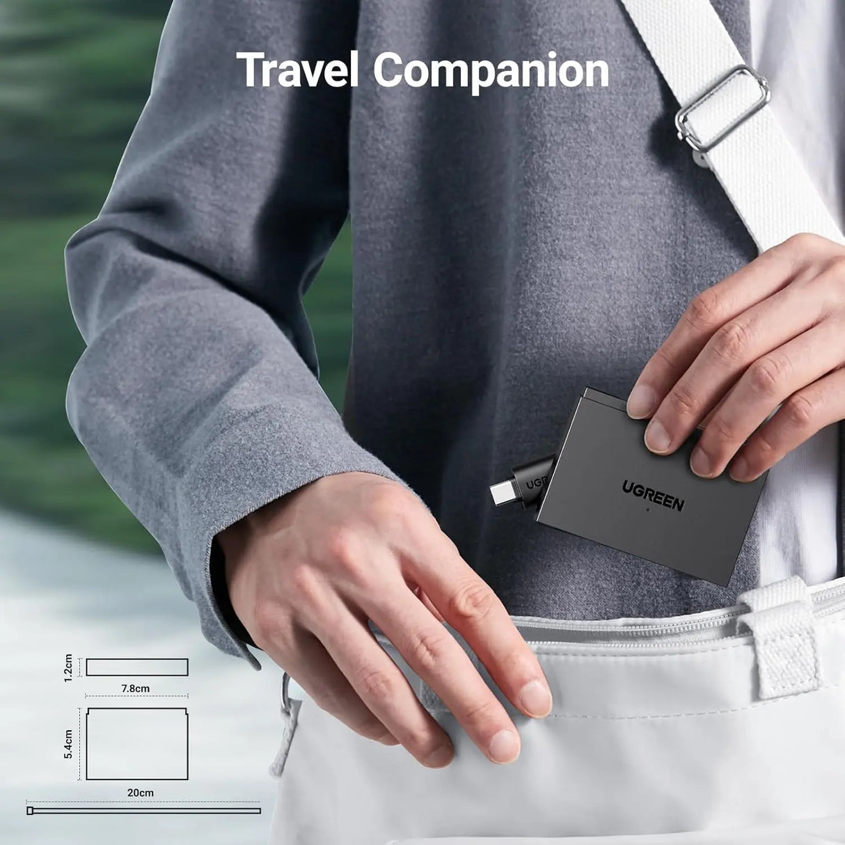 UGREEN 4-in-1 Memory Card Reader USB C USB 3.0 Dual Connector OTG Adapter 170MB/s SD Micro SD iPhone 16 MacBook iPad (45167)