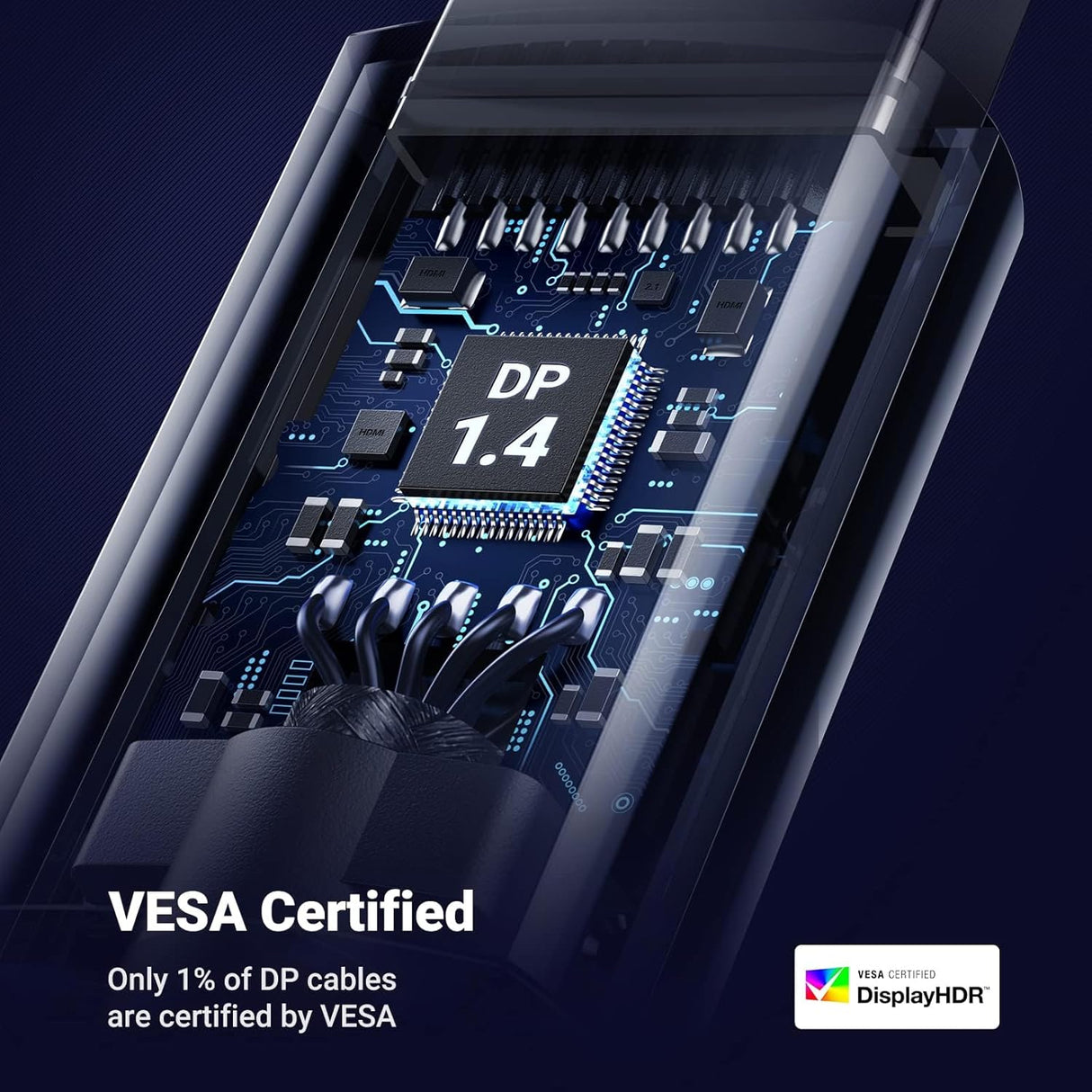 UGREEN 2M DisplayPort 1.4 Cable 8K@60Hz 4K@144Hz DP to DP High Speed HDR HBR3 DSC Monitor Graphics Card PC Laptop 80392 Ugreen