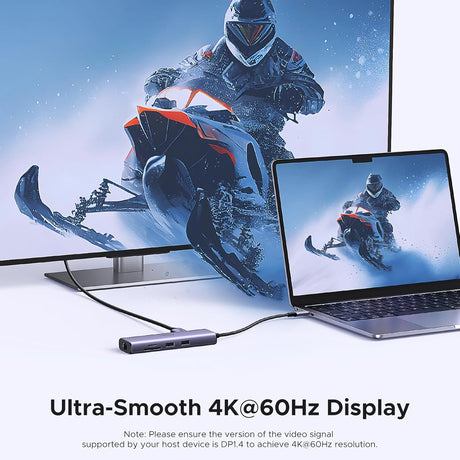 UGREEN 7-in-1 Multi-Functional Adapter 4K 60Hz HDMI Gigabit Ethernet 2 USB 3.0 100W PD SD/TF MacBook Dell Surface (60515) Ugreen