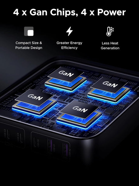 UGREEN Nexode 200W 6-Port GaN II USB-C PD Fast Charger Desktop Station 4 USB-C 2 USB-A MacBook iPad iPhone Galaxy (40914) Ugreen