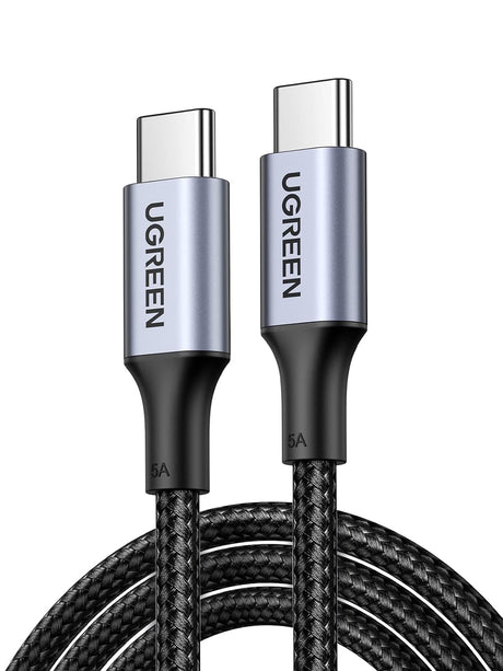 UGREEN USB C to USB C Cable 3M 100W Fast Charge USB C 2.0 5A PD Nylon Braided MacBook Pro iPad Samsung Galaxy Dell (90120) Ugreen