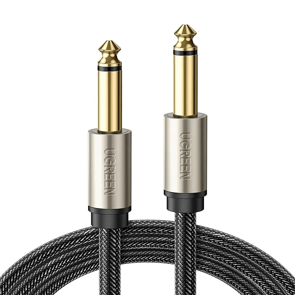 UGREEN 3M 6.35mm Mono Male to Male TRS Audio Cable Guitar Amplifier Mixer Keyboard Professional Instrument Cable 10639
