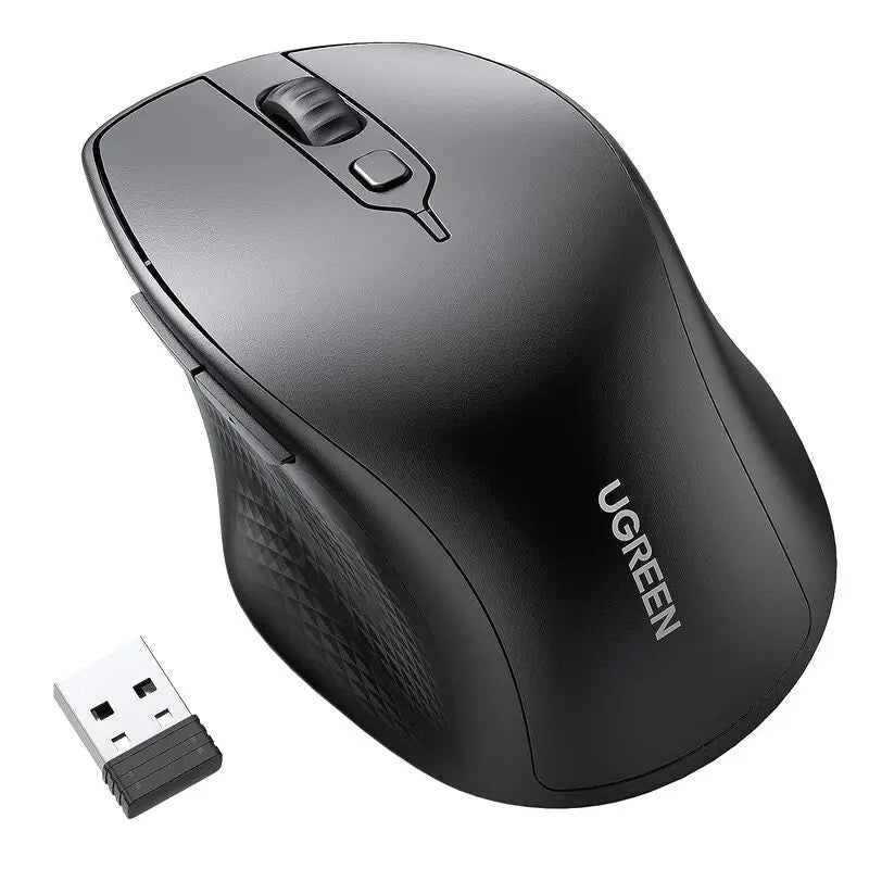 UGREEN Ergonomic Silent 2.4GHz Wireless Bluetooth 5.0 Optical Mouse USB Receiver 4000 DPI Mac PC Laptop Tablet (90395) Ugreen