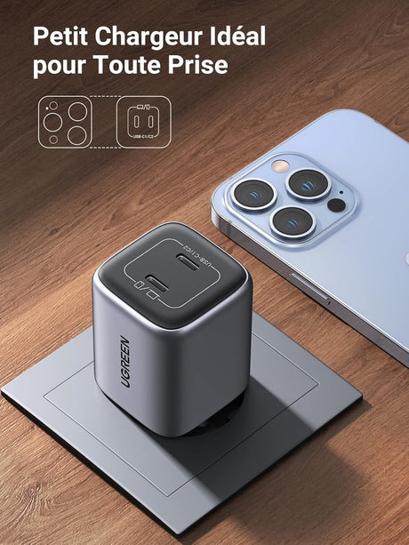 UGREEN 45W Nexode 2-Port USB C Charger GaN II Tech Galaxy S22 Ultra S21 MacBook Air iPhone 14 Pro Max Plus Wall (90573) Ugreen