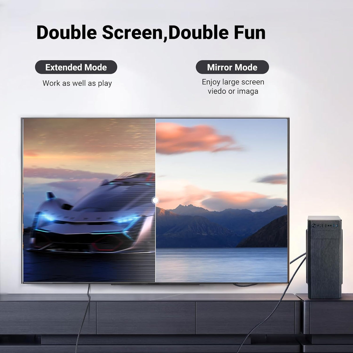 UGREEN 2M DisplayPort to HDMI Cable 4K UHD Male to Male Video Display Cable HDTV Monitor Projector Computer 10202 Ugreen