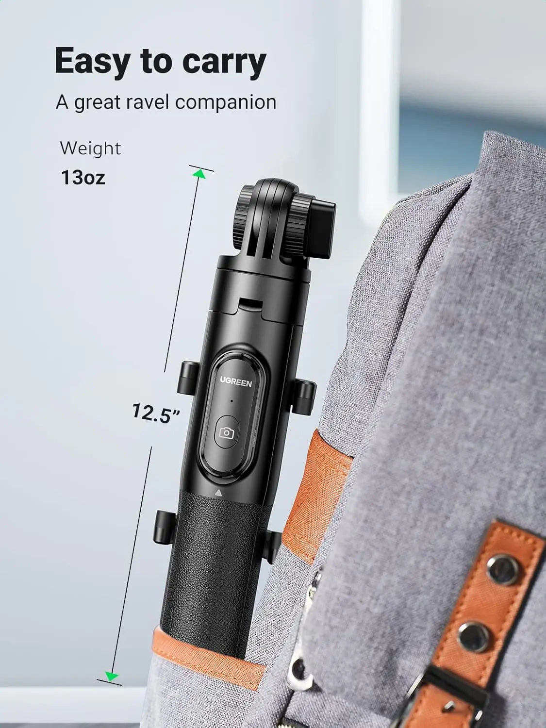 UGREEN Bluetooth Selfie Stick 3-in-1 Tripod Extendable Monopod Wireless Remote Control iPhone 14 13 12 Phone Camera 15062 Ugreen