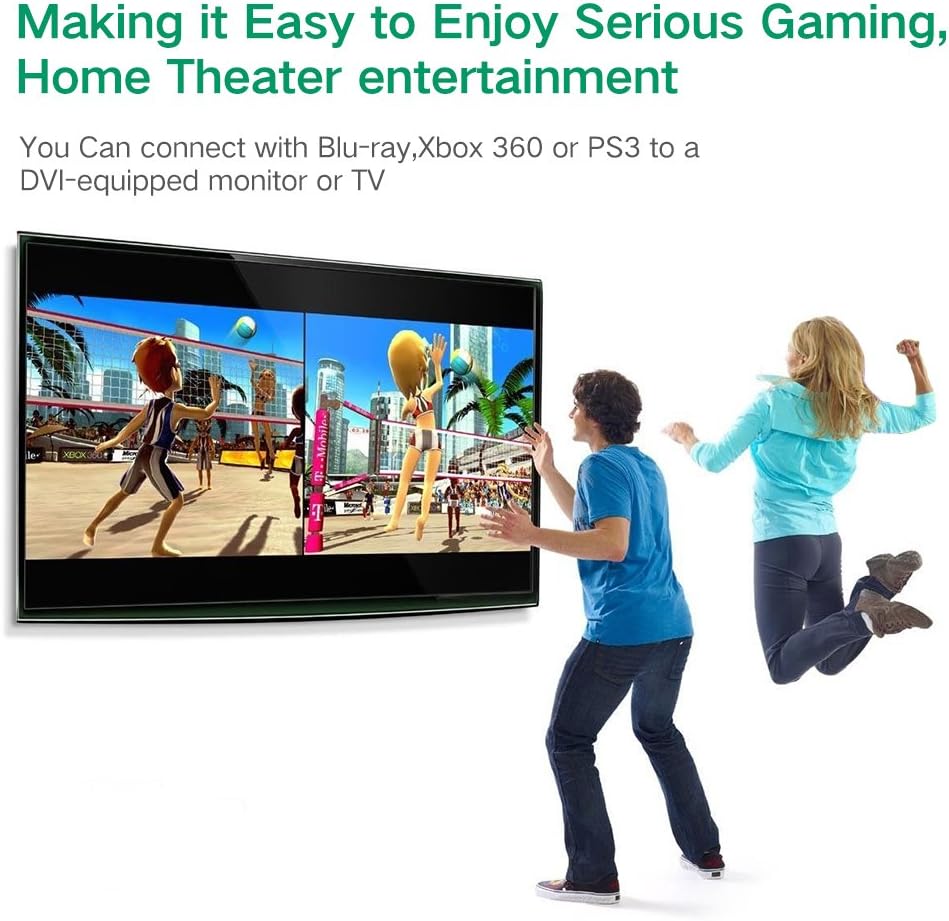 UGREEN HDMI to DVI Adapter HDMI Male to DVI-I 24+5 Female Bi-Directional Video Converter Laptop PC Monitor Graphics (20123) Ugreen