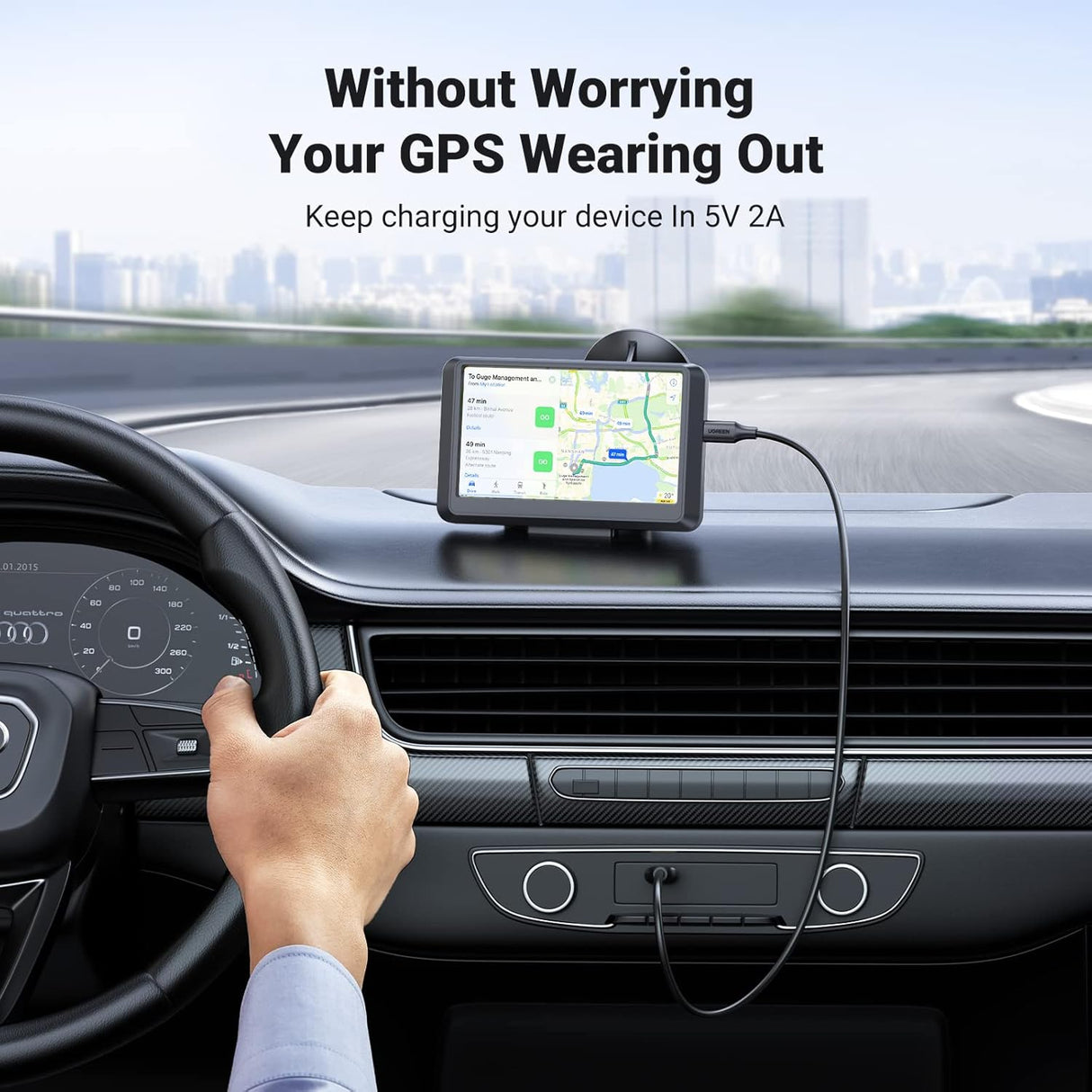 UGREEN USB 2.0 A to Mini B 5-Pin Cable 1M Fast Data Charging Hero 3+ Game Controller Digital Camera Dash Cam GPS (10355) Ugreen