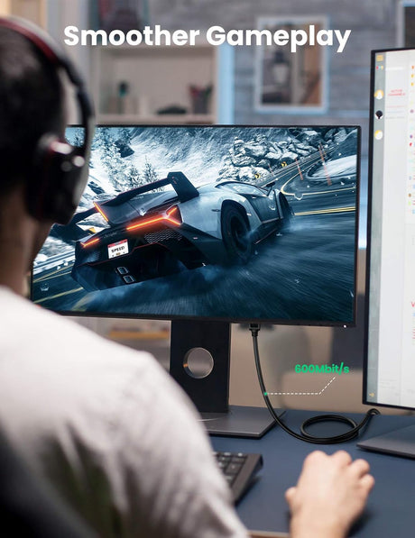 UGREEN Cat7 Ethernet Cable 1M F/FTP 10Gbps 600MHz STP LAN Modem Router PC Mac PS4 PS3 Xbox 360 Laptop Shielded (11268) - Ugreen India