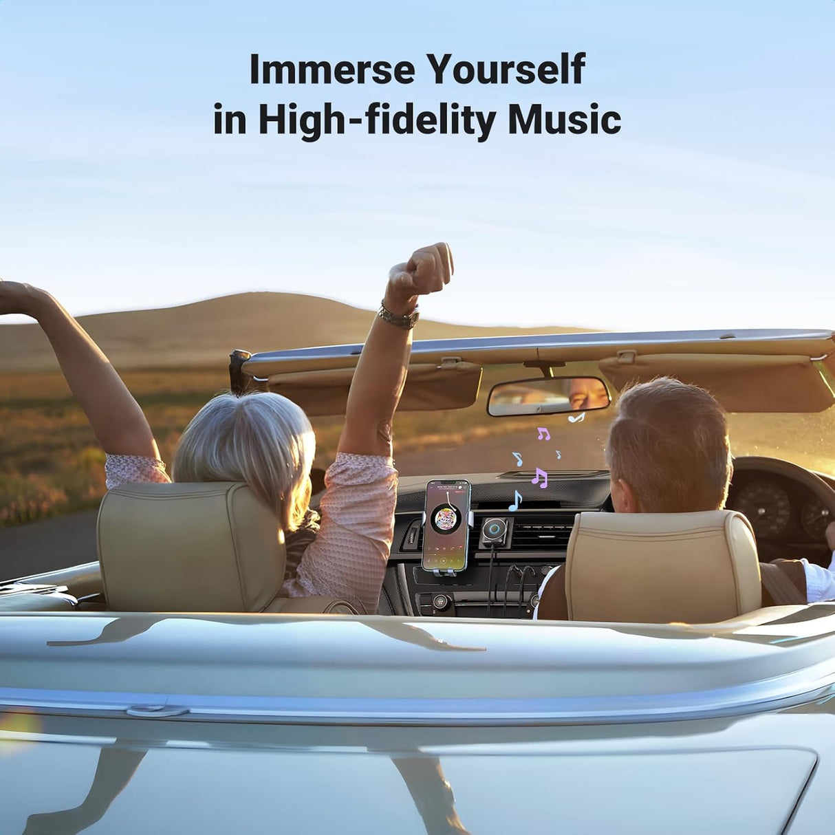 UGREEN Bluetooth 5.4 AUX Car Adapter Enhanced Connection Noise Cancellation Receiver Nylon Cable Car Music Hands-Free (35002) Ugreen