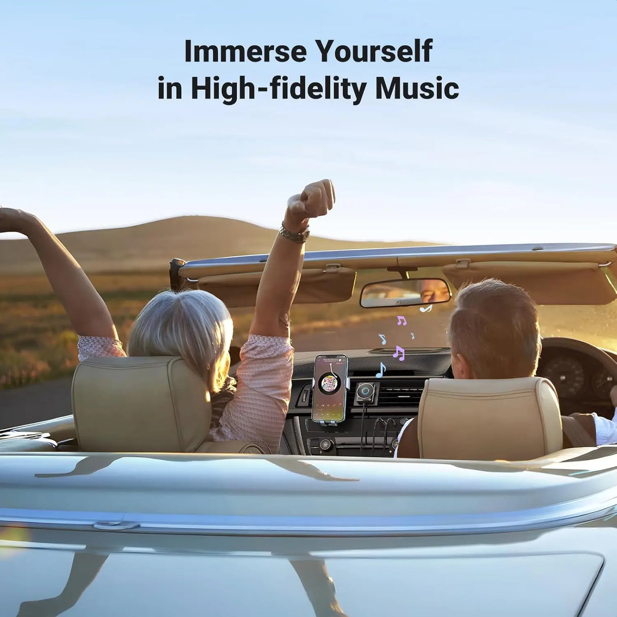 UGREEN Bluetooth 5.4 AUX Car Adapter Enhanced Connection Noise Cancellation Receiver Nylon Cable Car Music Hands-Free (35002) Ugreen