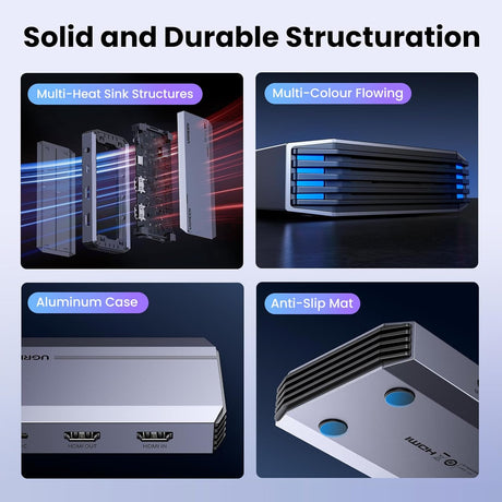 UGREEN 4K 60Hz Capture Card Ultra HD HDMI Video Capture USB 3.0 Ultra-Low Latency VRR HDR Streaming Gaming iPad PS5 (25173) Ugreen