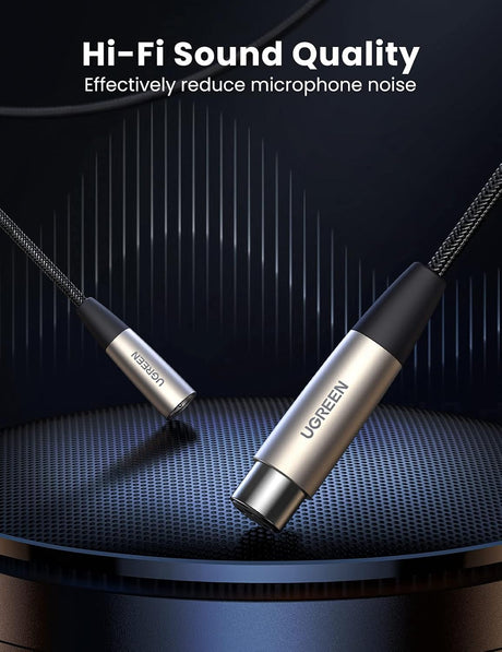 UGREEN 2M XLR Male to Female Microphone Cable Nylon Braided Zinc Alloy Shure SM Compatible Mixer Amplifier 20500 Ugreen