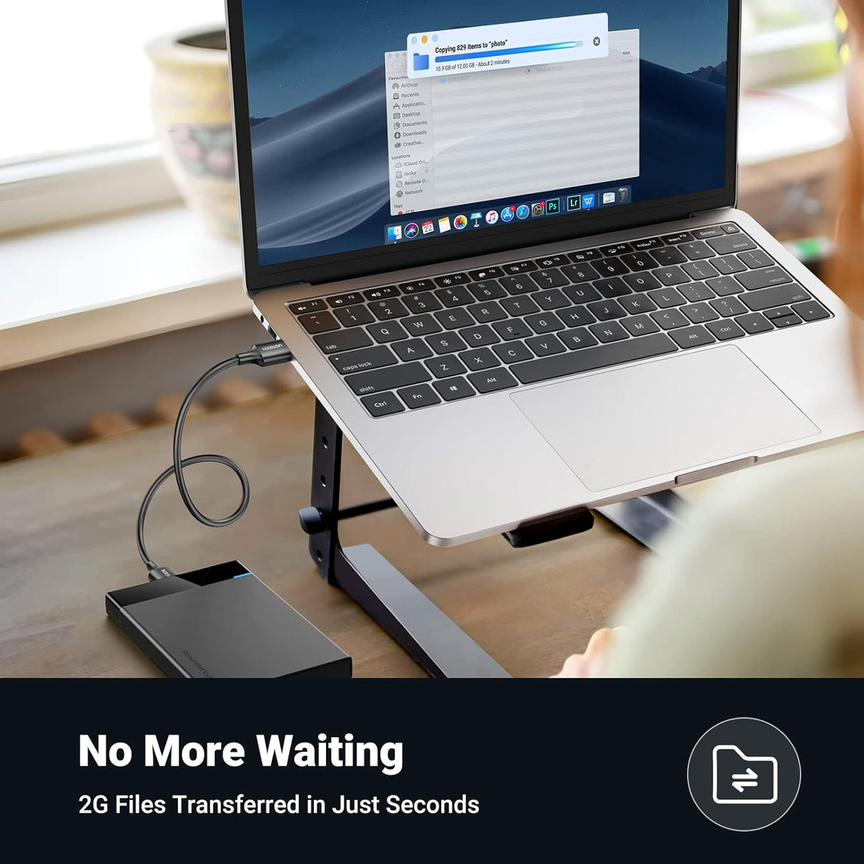 UGREEN USB to USB Cable 5Gbps USB 3.0 Nylon Durable Male to Male Hard Drive Camera DVD Player TV Hub Monitor 6.6ft 2M (10371) Ugreen