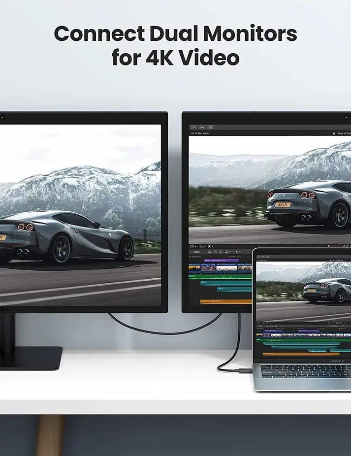 UGREEN Thunderbolt 4 USB-C to USB-C Cable 0.8M 2.6ft 100W Fast Charging 8K Video Type-C Data Transfer Cable Black (30389)