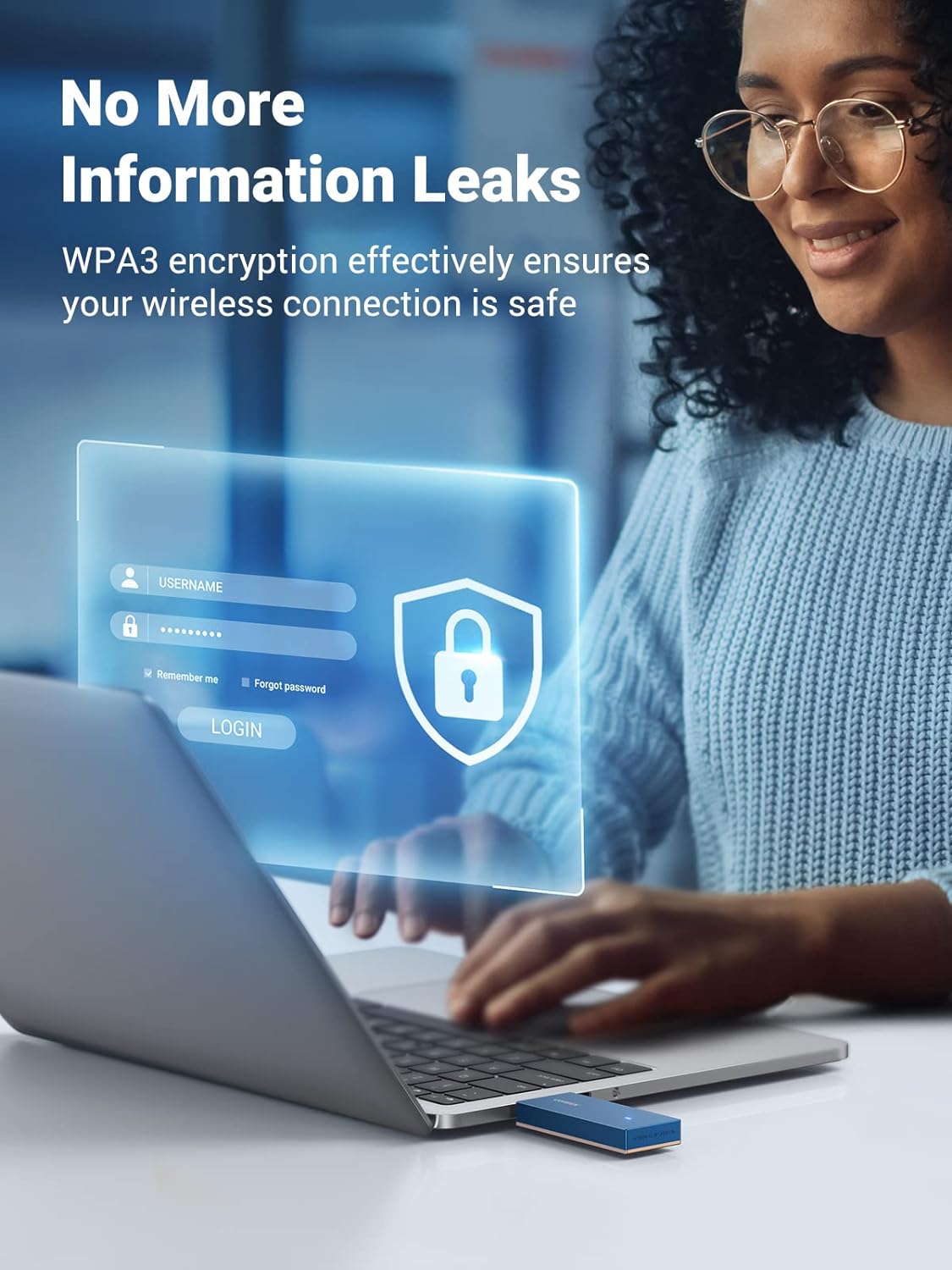 UGREEN AX1800 WiFi 6 USB 3.0 Adapter Dual Band 5G 2.4G Network Dongle 802.11AX PC Laptop Windows 10 11 90340 Ugreen