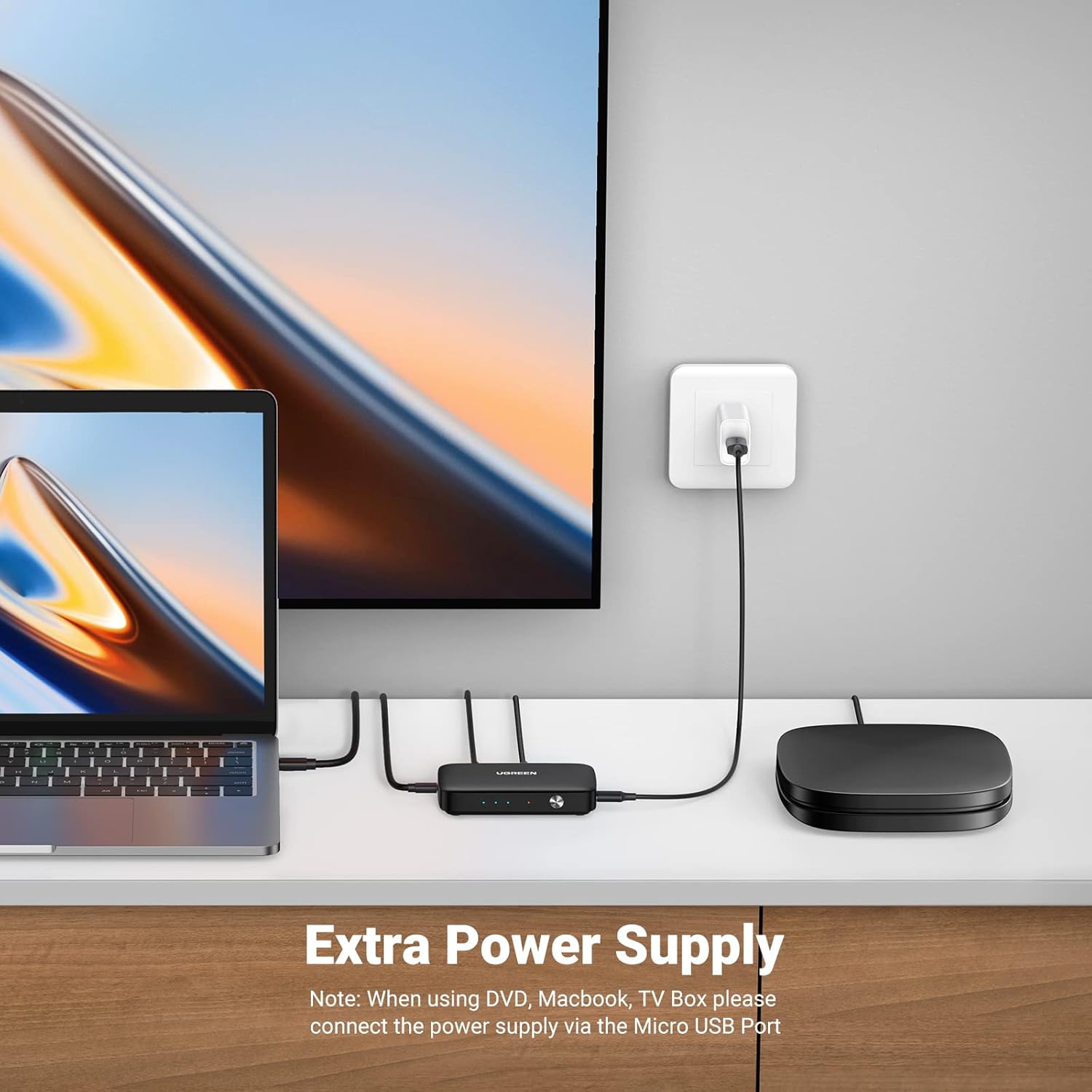 UGREEN 3 In 1 Out HDMI Switch Splitter IR Remote 4K@30Hz 3D 1080P Nintendo Switch PS4 Xbox One Apple TV Fire Stick Blu-Ray 80125 Ugreen