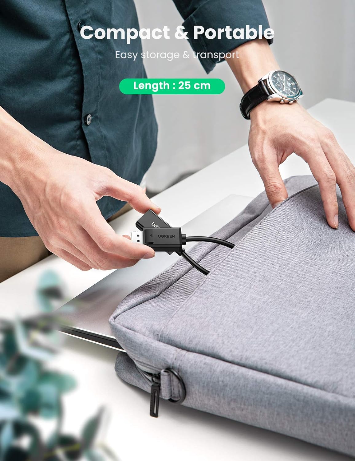 UGREEN 25cm DisplayPort to HDMI Converter Cable 4K 60Hz Video Adapter Computer Monitor Projector HDTV Display 70694 Ugreen