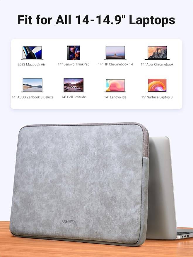 UGREEN 14–14.9″ Laptop Case | Shockproof, Water-Resistant Protective Sleeve for Travel & Work (20476)