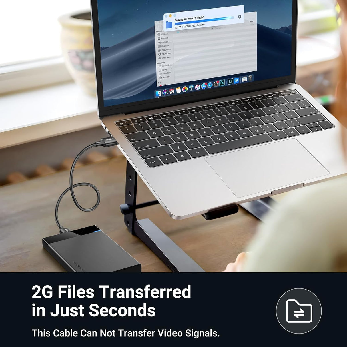 UGREEN USB 3.0 A Male to Male Cable 1M Data Transfer Hard Drive Laptop DVD Player TV USB Hub Monitor Camera Set (10370) Ugreen