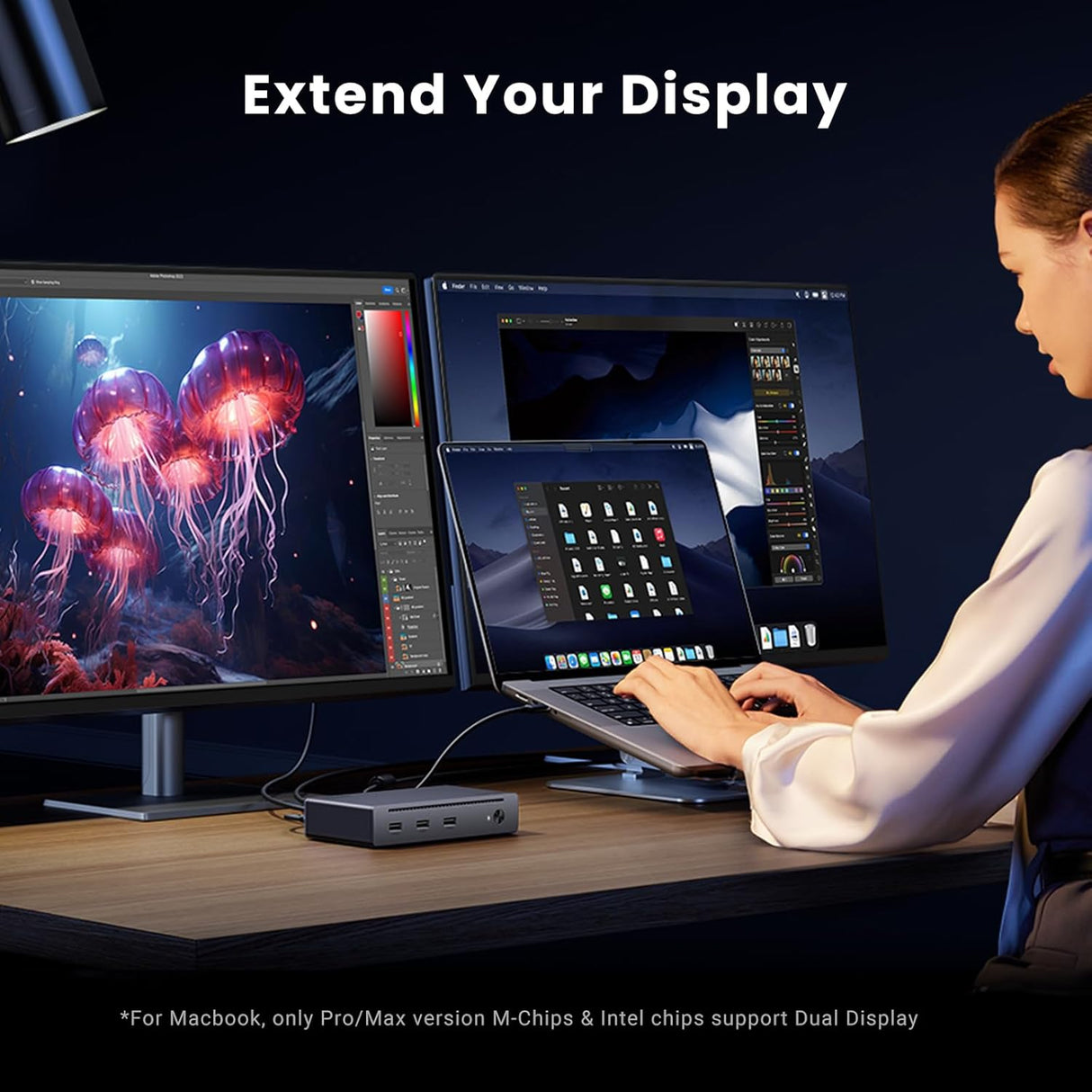 UGREEN Revodok Max 208 Thunderbolt 4 Dock 8-in-1 40Gbps 3x TB4 Dual 4K 60Hz 8K 85W Charging Ethernet 3x USB A MacBook (25053) Ugreen