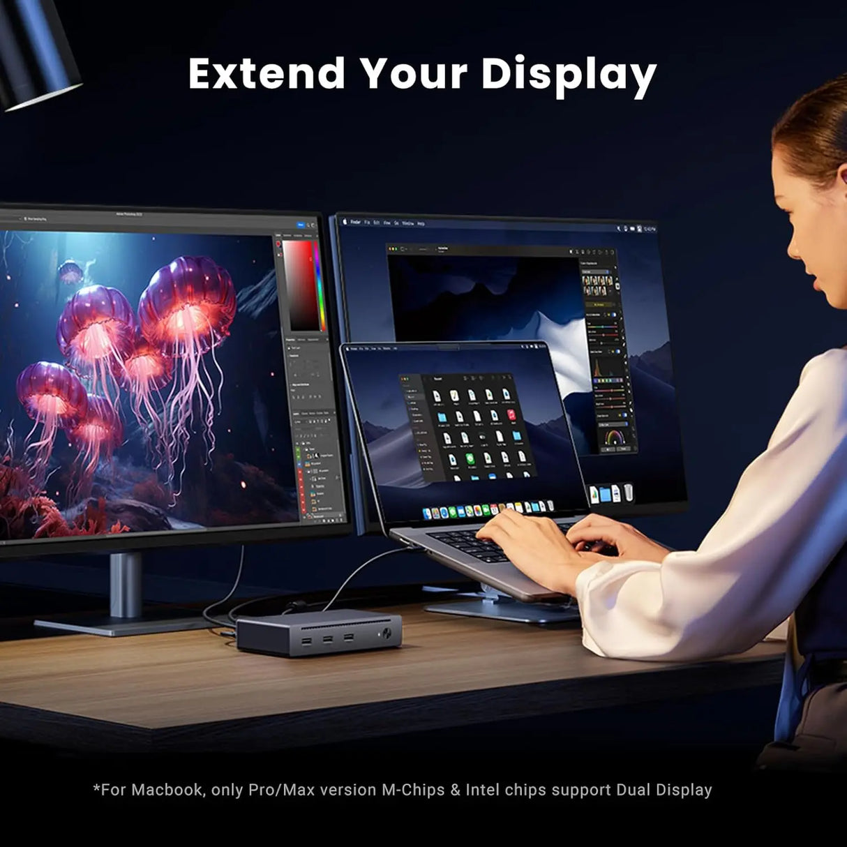 UGREEN Revodok Max 208 Thunderbolt 4 Dock 8-in-1 40Gbps 3x TB4 Dual 4K 60Hz 8K 85W Charging Ethernet 3x USB A MacBook (25053) Ugreen
