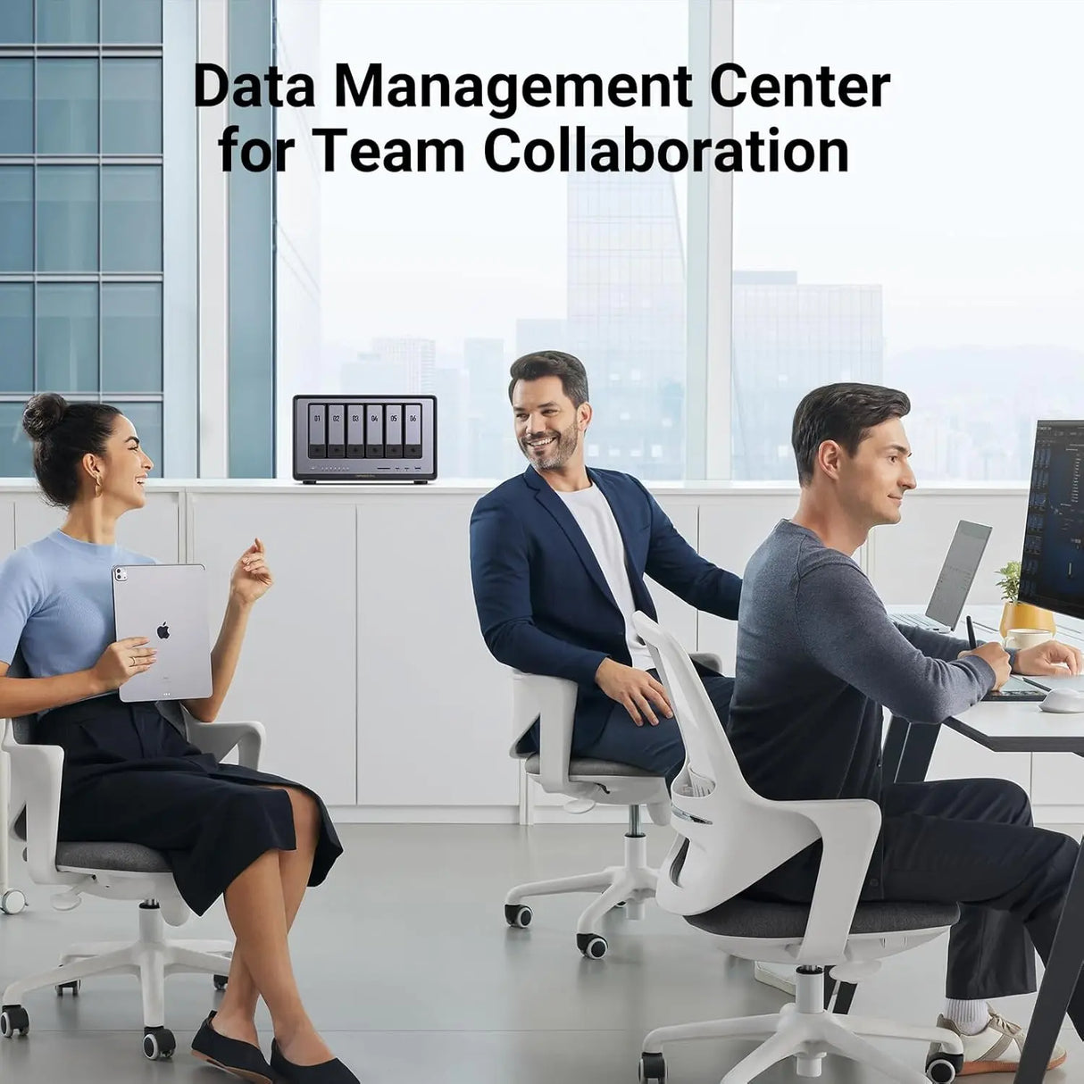 UGREEN NASync DXP6800 Pro 6-Bay Desktop NAS Intel i5 1235u 10-Core 8GB DDR5 128G SSD 10GbE M.2 NVMe 8K HDMI TBT4 (25899B) Ugreen