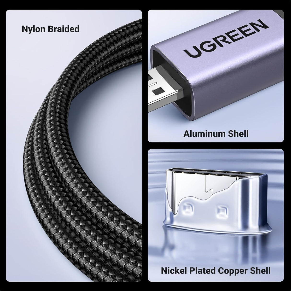 UGREEN Micro HDMI to HDMI Cable 1M 8K 60Hz 4K 120Hz Ultra HD Dynamic HDR eARC Dolby Vision Camera Raspberry Pi (15516) Ugreen