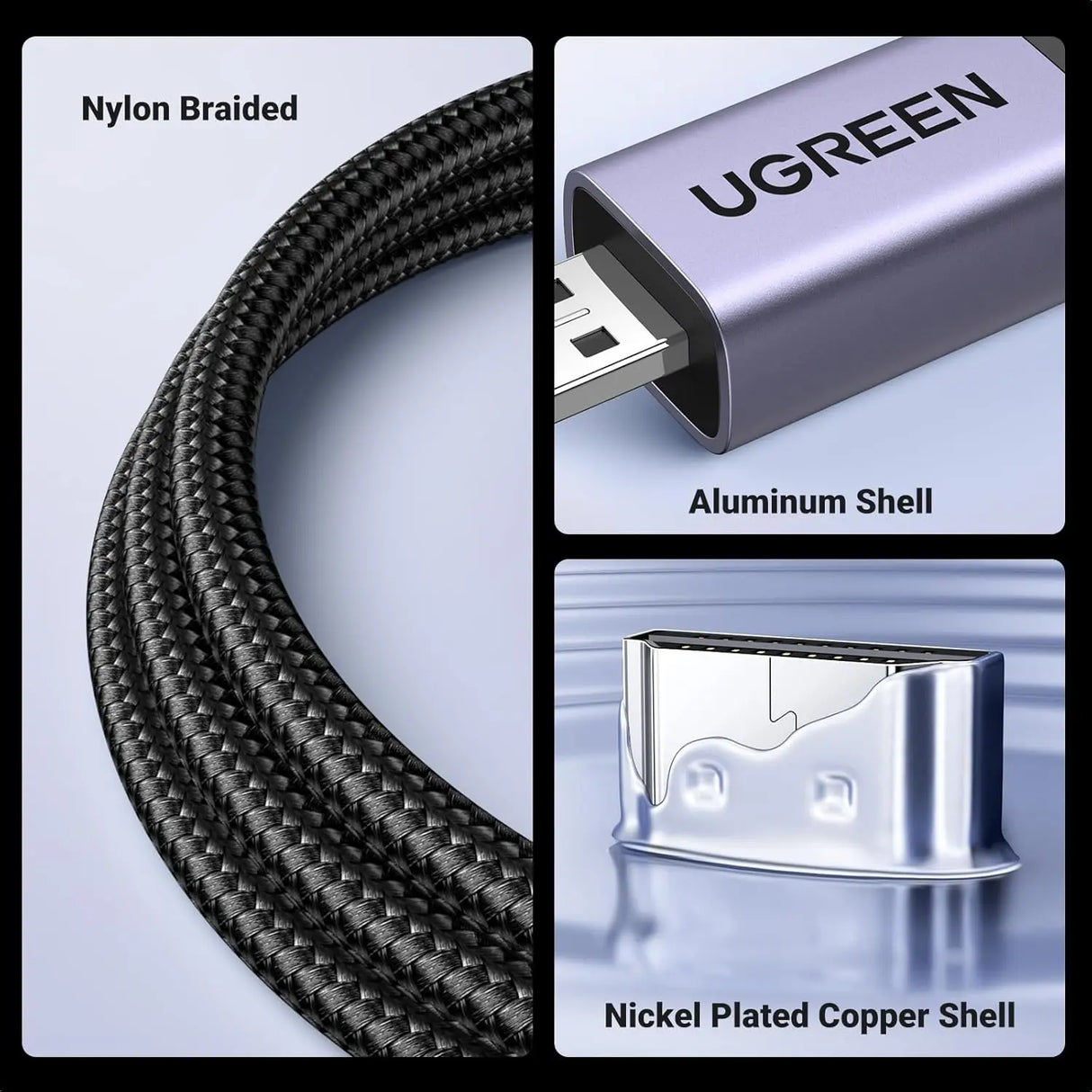 UGREEN Micro HDMI to HDMI Cable 1M 8K 60Hz 4K 120Hz Ultra HD Dynamic HDR eARC Dolby Vision Camera Raspberry Pi (15516) Ugreen