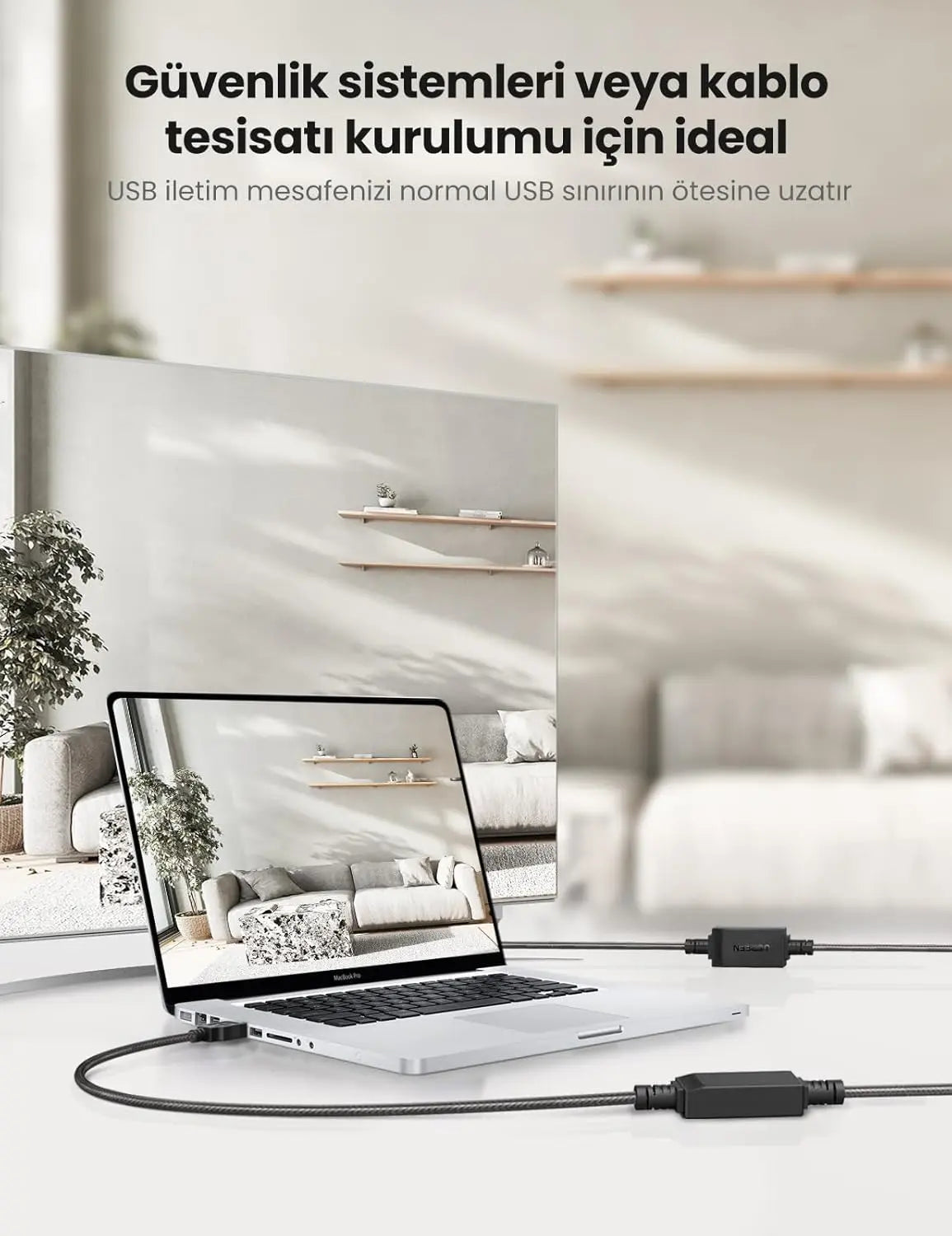 UGREEN USB 2.0 Active Extension Cable 5M Signal Booster A Male to Female Laptop PC Flash Drive Keyboard Mouse (10319) Ugreen