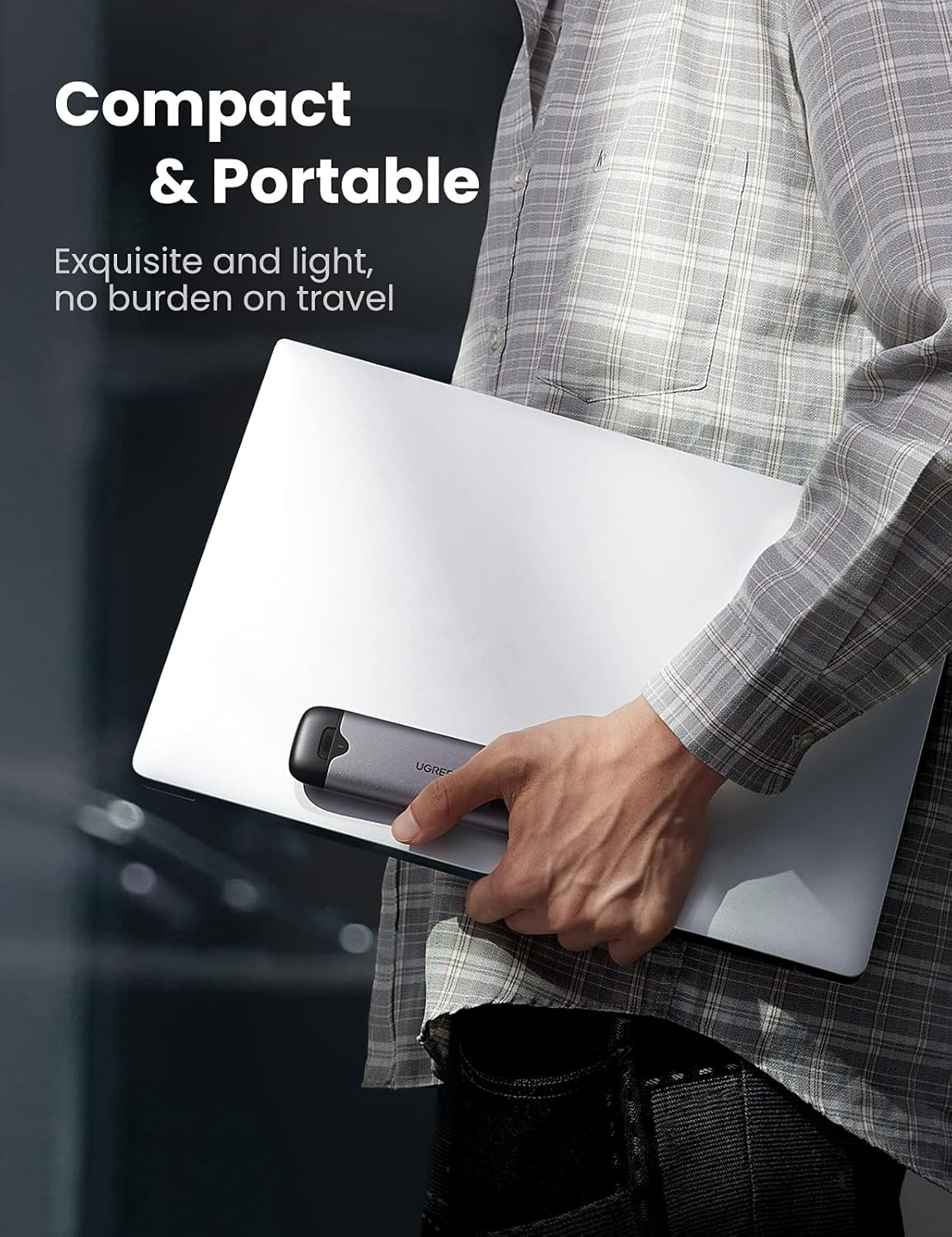 UGREEN M.2 NVMe SSD Enclosure 2-in-1 USB-C USB-A 10Gbps USB 3.1 Gen 2 Tool-Free M B&M Key 2242 2280 External Case (70532) Ugreen