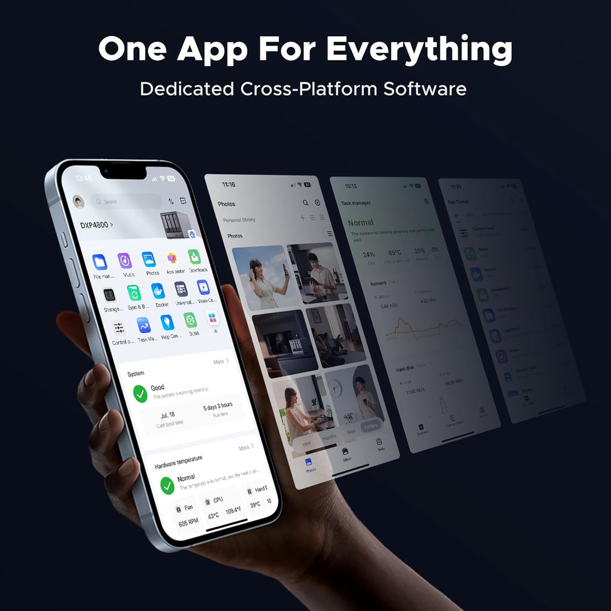 UGREEN NASync DXP4800 4-Bay Desktop NAS Intel N100 Quad-Core 8GB DDR5 32G eMMC 2.5GbE M.2 NVMe 4K HDMI Diskless (25372B) Ugreen