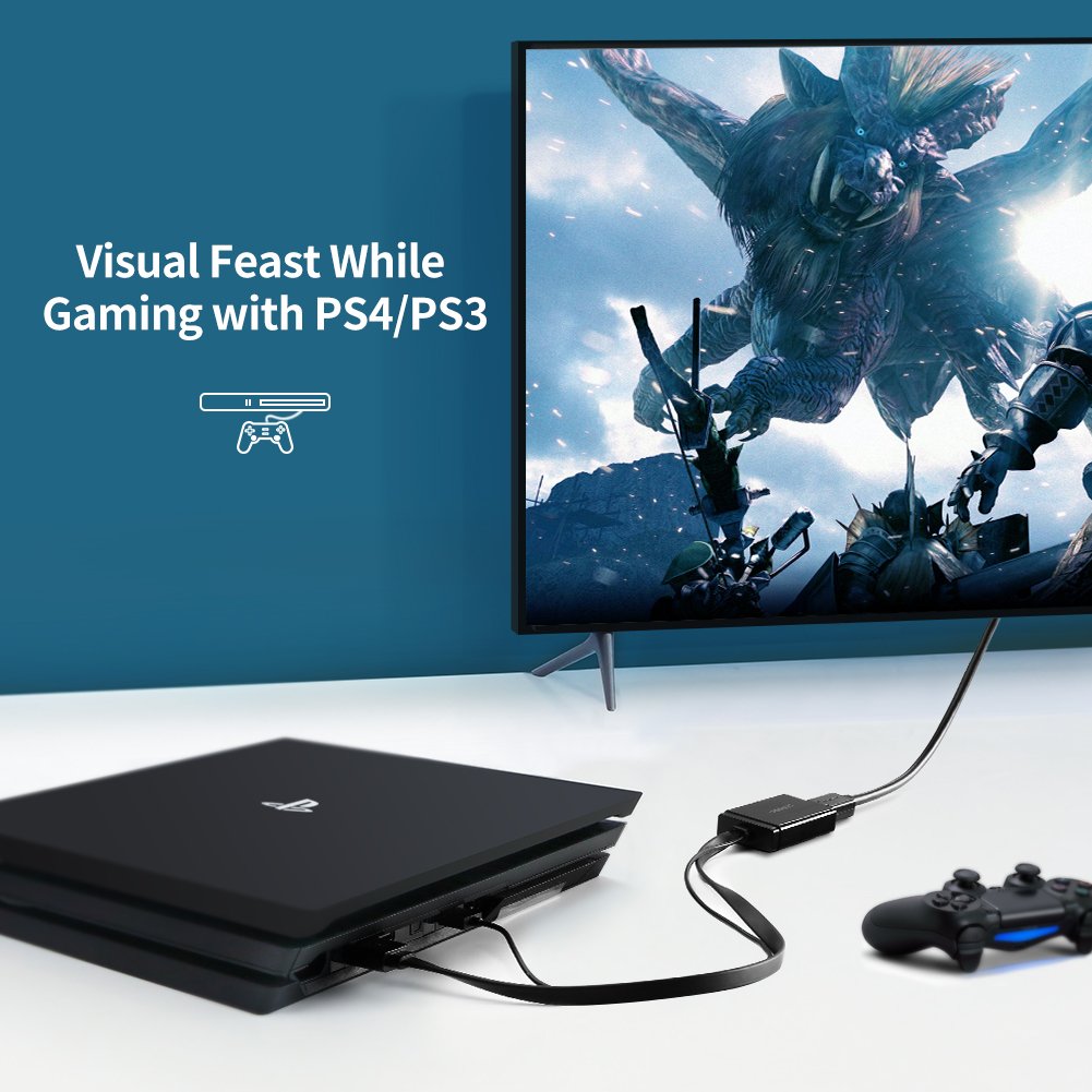 UGREEN HDMI USB to DisplayPort Adapter HDMI Male USB to DP Female Converter 4K 30Hz 1080P 60Hz 0.5M Monitor Projector (40238) Ugreen