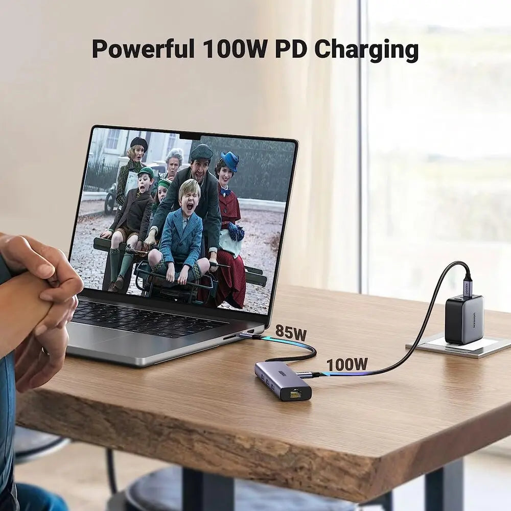 UGREEN 6-in-1 USB-C Multiport Docking Station 1000Mbps Ethernet 4K HDMI 100W PD 3x USB-A 3.0 MacBook iPad Pro Surface Laptop 15598 Ugreen