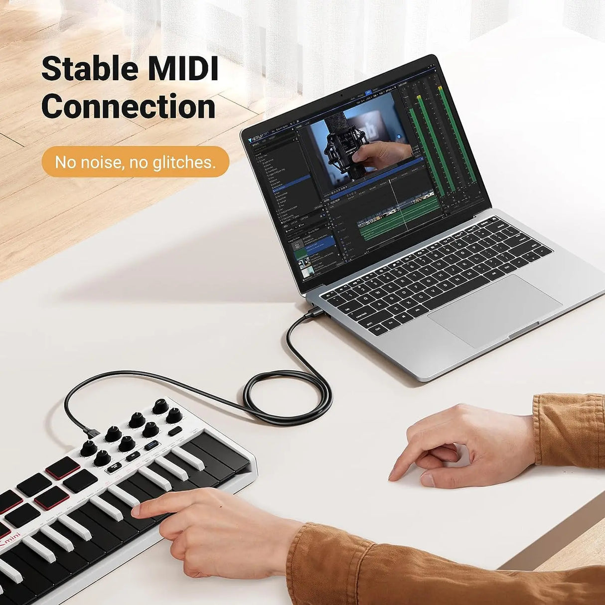 UGREEN USB 2.0 Printer Cable 5M A to B Male Gold Plated HP Canon Epson Dell Samsung Scanner Cord (10352) Ugreen