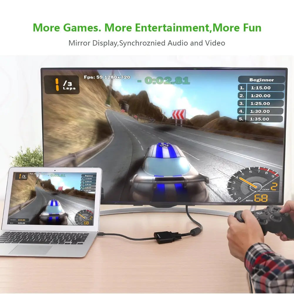 UGREEN Mini DisplayPort to VGA Adapter Thunderbolt Compatible Mini DP to VGA Converter 1080P Monitor Projector HDTV 10459 Ugreen