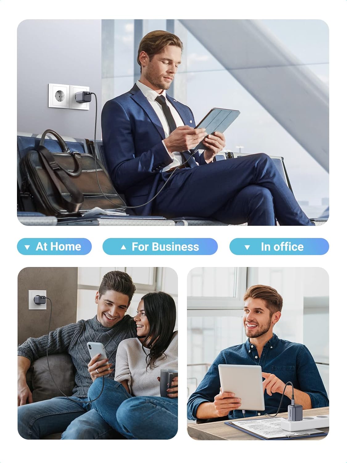 UGREEN Nexode 30W Mini GaN USB-C Charger Compact Fast Wall Charger Power Delivery Foldable iPhone 15 14 iPad Galaxy (90666) Ugreen