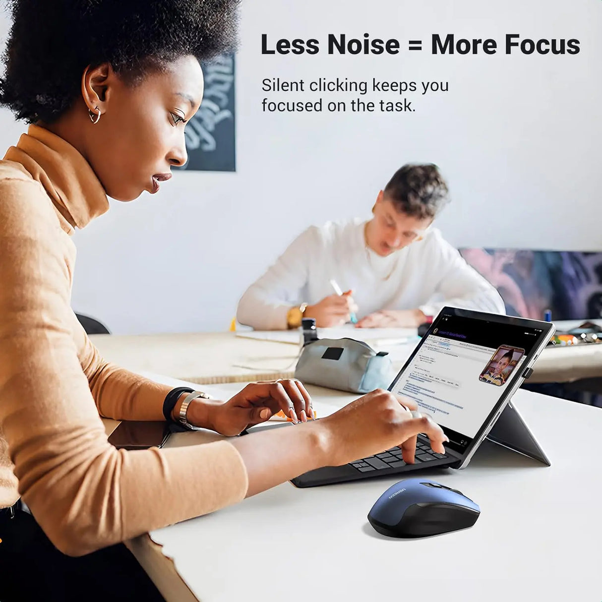 UGREEN Ergonomic Wireless Mouse 2.4G Portable Optical 4000 DPI 5 Adjustable Levels USB Receiver Laptop PC Windows Mac 15064 Ugreen